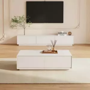 طاولة تلفزيون سومير 130 سم - اوف وايت