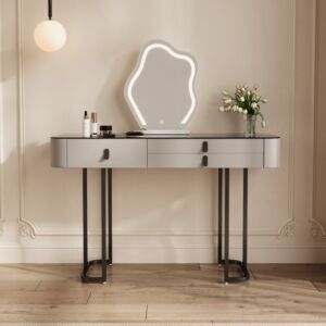 تسريحة مع مرآة بيلا 120 سم - رمادي فاتح واسود