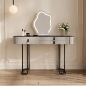 تسريحة مع مرآة بيلا 120 سم - رمادي فاتح واسود