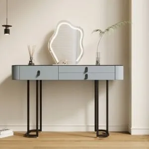 تسريحة مع مرآة بيلا 120 سم - رمادي واسود