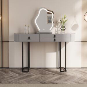 تسريحة مع مرآة بيلا 100 سم - رمادي واسود