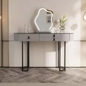 تسريحة مع مرآة بيلا 100 سم - رمادي واسود