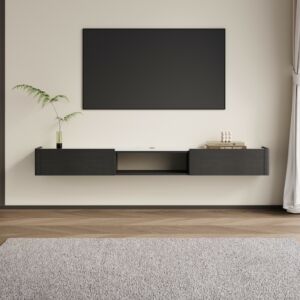 حامل تلفزيون جداري بيلارا - اسود وابيض