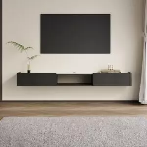 حامل تلفزيون جداري بيلارا - اسود وابيض