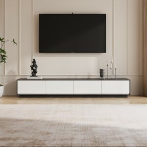 طاولة تلفزيون سيرينا - اسود وابيض