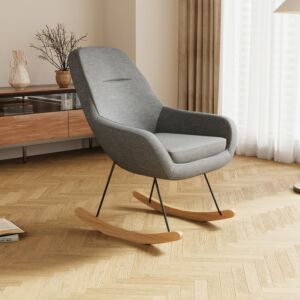 كرسي هزاز ليز - رمادي