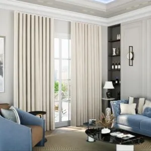 ستائر ويفي خط واحد بلاك اوت - 300x300 سم - بيج