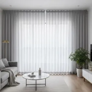 ستائر ويفي خط واحد شيفون - 250x300 سم - رمادي