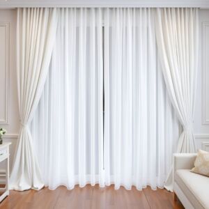 ستارة امريكي خطين بلاك اوت وشفيون - 250x300 سم - ابيض