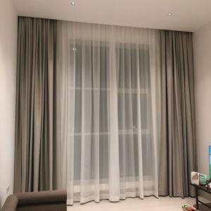 ستارة امريكي خطين بلاك اوت وشفيون - 300x300 سم - رصاصي