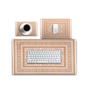 طقم سجاد مكتبي سعودية 3 قطع بملمس ناعم وقاعدة مانعة للانزلاق