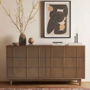 طاولة بوفيه اريا - بني