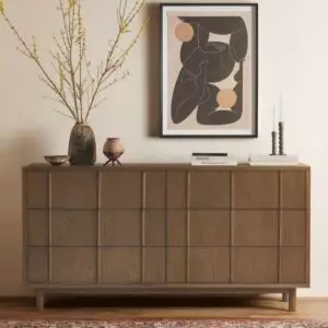 طاولة بوفيه اريا - بني