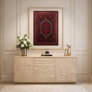 بوفيه خشب طبيعي فالكون - بيج