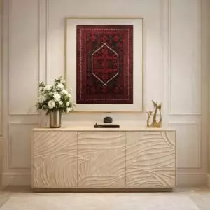 بوفيه خشب طبيعي فالكون - بيج