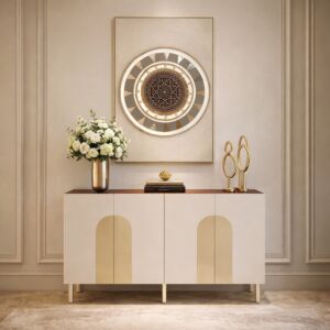 طاولة بوفيه أريجانو - بيج فاتح ومتعدد الالوان