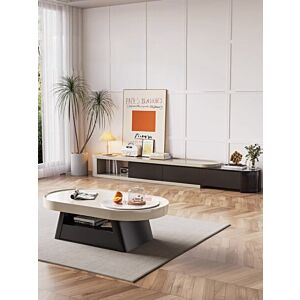 طاولة قهوة بيشال - كريمي واسود