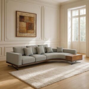 كنب زاوية مودرن سانتوريني - رمادي