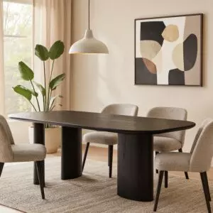 طاولة طعام 240 سم ل 10 اشخاص روندا - اسود