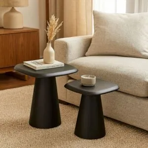 طقم طاولتين جانبية سيران - اسود