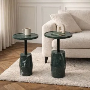 طقم طاولات جانبية سمارسكي - قطعتين - اخضر غامق واسود