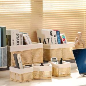 طقم سلال تخزين و تنظيم 5 قطع - بيج