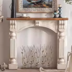 كونسول خشب مدفأة سايار