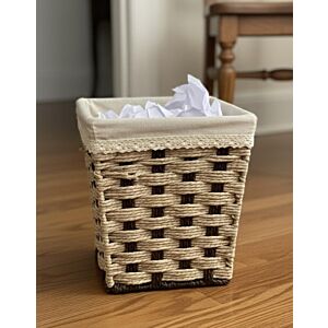 سلة مهملات خوص طبيعي سيرنا