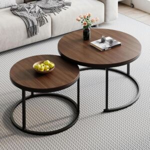 طاولة قهوة متداخلة ليندام قطعتين