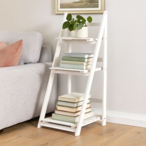 وحدة تخزين رفوف خشب شكل سلم رينو