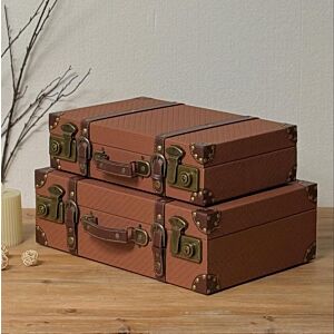 صندوق تخزين جلد قطعتين ليتو