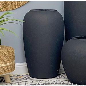 مركن زرع فخار وسط ستورا - اسود