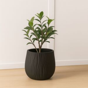 مركن زرع فخار حجم وسط لوسيا - اسود