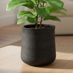 مركن زرع فخار حجم وسط سيما - اسود