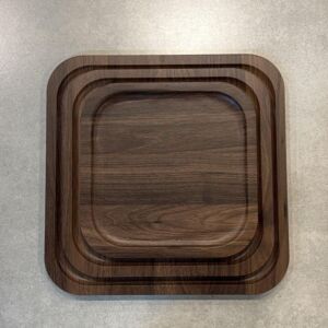 طقم صينية تقديم خشب مستطيلة 3 قطع روزا - بني غامق