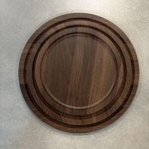 طقم صينية تقديم خشب دائرية 3 قطع روزا - بني غامق