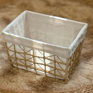 سلة خوص طبيعي مشغولة يدويًا فارلا - بيج