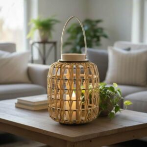 فانوس صناعة يدوية من لايلاك - 35 سم - خشبي