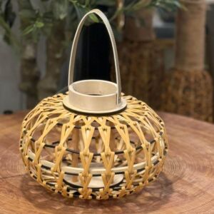 فانوس صناعة يدوية من لايلاك - 21 سم - خشبي