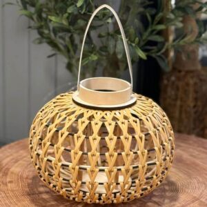 فانوس صناعة يدوية من لايلاك - 30x29 سم - خشبي