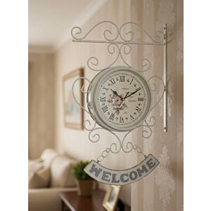 ساعة جدارية زاوية ماتي - ابيض