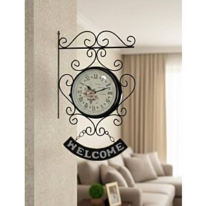 ساعة جدارية زاوية ماتي - اسود