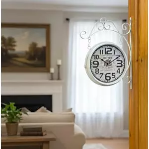 ساعة جدارية زاوية ميران - ابيض