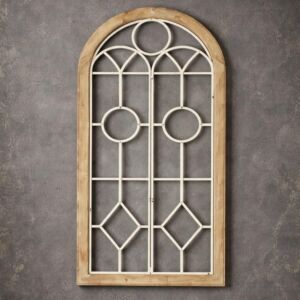 ديكور جداري شباك خشب مينو - ابيض