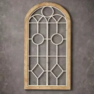 ديكور جداري شباك خشب مينو - ابيض