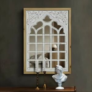 ديكور جداري خشب شابي شيك - خشبي وابيض