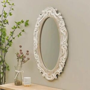 مرآة جدارية كلاسيك ميرال - خشبي وابيض