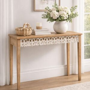 كونسول خشب طبيعي كلاسيكو