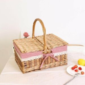 سلة رحلات بفطاء نيدار - 40x30 سم