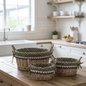 طقم سلة خوص بيرامي - 3 قطع